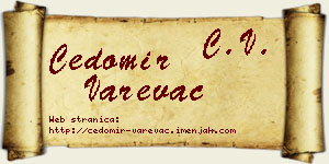 Čedomir Varevac vizit kartica